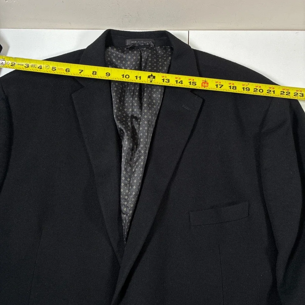 Lauren Ralph Lauren Wool Silk Cashmere Blazer 56R Black Sport Coat (Tag 58R)